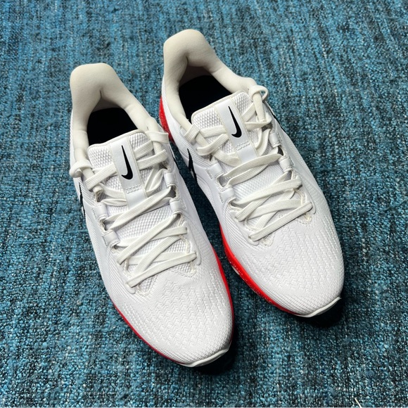 Nike React Infinity Pro Golf Shoes in White Infrared 23 Black - Picture 2 of 9